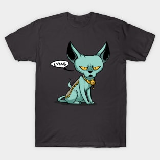 Lying cat t shirt clearance